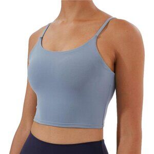 Women's Strappy Stretch Sports Bra Longline Yoga Tank Top Fitness Bra